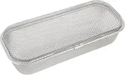 [NOENNULL] 304 Stainless Steel Dishwasher Utensil Basket with Chopsticks Spoons Forks, Rectangular Mesh Drain Silverware Holder for Small Items, Dishwasher (L)