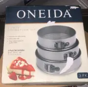 Oneida Springform Set Of 3 Pans New In Box- 8.5-9.5-10” Pans- Estate Find