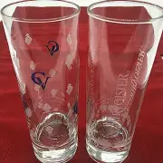 COURVOISIER Tall Cocktail Glass (2) Pair Barware Bar Glasses 6.5 ozs. 6"tall