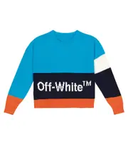 [Off-White Kids] Off-White Kids Logo colorblocked cotton sweater Y 10 multicoloured