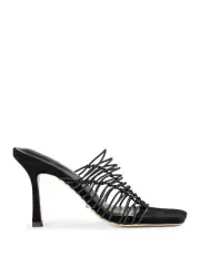 Size Au 6 / Eu 36.5 - NEW IN BOX - Tony Bianco Lynx Black Heels, Stiletto Mules.