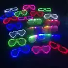 LOT Neon Glasses Light Up Party Glasses Glow in the Dark For Kids Adults Party