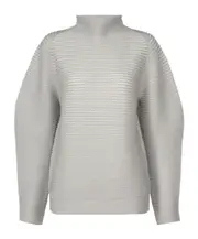 Circle knitted top 2 gray tone