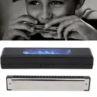 C Key Harmonica 24‑Hole Polyphonic Student Adult Beginner Playing Resin Acce QUA