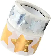 Generic 2Rolls Star Seal Stickers Adhesive Decorative Labels for Weddings and Party Favors Stickers Per Easy to Peel No Trace Removal for Cookies