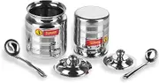 Stainless Steel Oil and Ghee Pot Set - No. 2 350ML - 6.5cm Dia - No.3-500ML - 7.5cm Dia