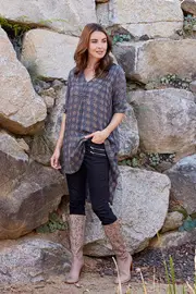 Boho Print Tunic--ORI-52252