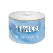 3000 PC PlexDisc 52X 700 MB 80 MIN CD-R Logo Top Blank Disc Media 631-800