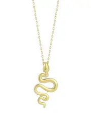 14K Italian Gold Twisted Snake Necklace