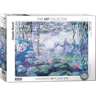 6000-4366 1000片美國進口拼圖 EUR 名畫 莫內   睡蓮 Waterlilies Monet