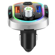 LED Bluetooth FM Transmitter Adapter Car MP3 Player PD Dual USB Fast Charger TF