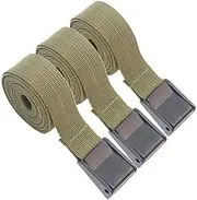 3Pcs Fastening Straps for Cargo Tie Downs Strong Webbing for Tents Luggage and Outdoor Gear Pom Buckle Straps