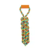 Heavy Duty 13 inch Big Dog Rope Tugs Loop Handle and Flosser Tough Toss Play Toy