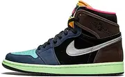[Nike] Air Jordan 1 Mid Basketball Shoes Mens, Baroque Brown/Black/Laser Oran, 12 US