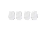2x 2pc Tempa Skylar Frost Stemless Red White Wine Glass Drinkware Bar Set