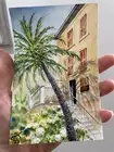 Orig. Miniature Watercolor Italy Amalfi Coast MANAROLA Cinque Terre PJ TELLER