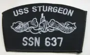 USS Sturgeon SSN 637 nuclear powered attack submarine Patches Patch USN US Navy