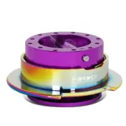 NRG STEERING WHEEL QUICK RELEASE GEN 2.5 W/HARDWARE PURPLE BODY/NEO CHROME RING