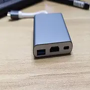 Type-C to Three-in-one 4K Adapter Cable Converter Type-c to +USB HD Cable Docking Station Gray Shell White line