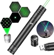 USB Rechargeable Ultra Bright Green Laser Pointer – Long-Distance, Multi-Function Star-Light for Outdoor Sports, Indoor Meetings, Teaching, Festivals, Gaming & Entertainment