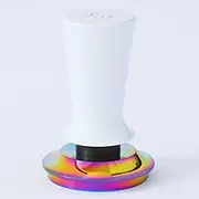 For Days 58mm Calibrated Tamper for Espresso Machines, 20 lbs Spring-Loaded Coffee Tool for Baristas with a Stainless Steel Flat Base, Fits 58mm Portafilters and Breville (White Handle)