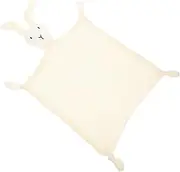 OFFIGAM Comfort Towel Doll Blanket Sleeping Blanket for Newborn Hooded Towel for Boy Comfort Plush Newborn Gauze White