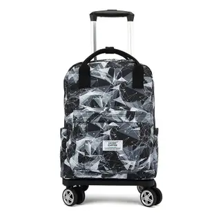 拖拉行李袋 拉桿行李袋行李箱拉桿 拉桿旅行包 行李箱拉桿包 超輕防水拉桿背包小行李袋可拆卸折疊輕便手提可背萬嚮輪拉桿包袋