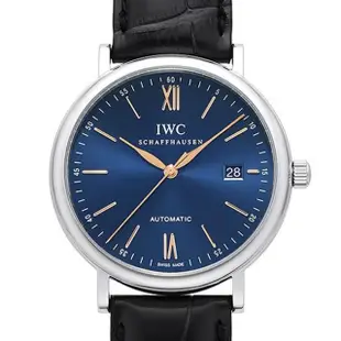 【IWC 萬國錶】Portofino柏濤菲諾經典皮帶腕錶x藍面x40mm(IW356523)