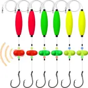 6PCS Catfish Rigs with Circle Hooks & Floats - Santee Rig Tackle Set