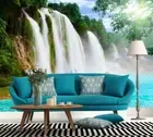 3D Lake Waterfall Wallpaper Wall Mural Removable Self-adhesive 582
