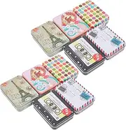 10pcs Boxes Printed Tinplate Box Storage Cubes with Lid Candy Gifts Tin Small Cookie Tins Tea Tin Mini Containers with Lids Altoid Rectangular Metal Tin Cookies Can Printing Pill/500