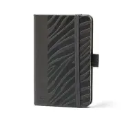 Journal Notebook Pocket Size - for Women Men, Leather Hardcover Thick Black