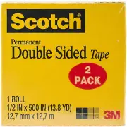 Scotch Double Sided Tape Refill Tape 2 pk. 1/2" x 500" per roll 3M Adhesive USA
