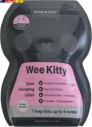 Rufus and Coco Wee Kitty Kitten Corn Clumping Litter 2Kg/4L