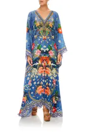 SPLIT FRONT AND SLEEVE KAFTAN FARAWAY FLORALS