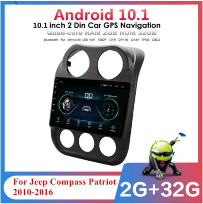 10.1''Android 10.1 32GB Car Stereo Radio GPS Navi For Jeep Compass Patriot 10-16