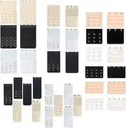 [RTRTGS] Pack of 18 Bra Extenders, 3 Rows, 2 Hooks, 3 Hooks, Bra Extender, Soft, Comfortable and Stretchy, Bra Closure, Elastic, Suitable for Women (Black, White, Skin Colour)