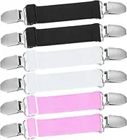 Eurzom 6 Pcs Pant Waist Tightener Waist Cinch Clip Belt Adjustable Elastic Pant Clip Women Men