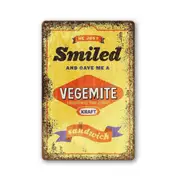Vegemite Smiled Sandwich Kraft Tin Signs Man Cave Shed Garage Bar