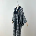 「HINE古著」·日本古着·海波和扇紋樣和服