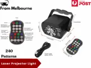 Laser Projector Light 240 Patterns RGB Stage Disco Party Lighting for Club