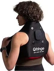 Fringe Red Light Therapy Wrap for Neck and Shoulder, Wireless, Both Red Light 660nm and Infrared Light 850nm, 360 LED Lights, Sports Recovery