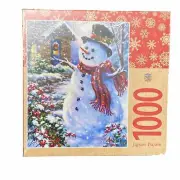 Christmas Jigsaw Puzzle Snowman 1000 Piece Masterpiece By Donna Gelsinger Winter