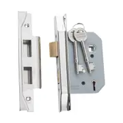 6165 Mortice Lock 5 Lever Rebated Polished Nickel CTC57mm Backset 57mm