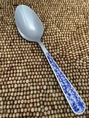 Pioneer Woman SPLATTER Stainless Plastic Blue Serving Table Spoon 8.25” NEW