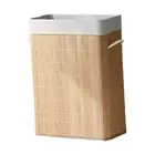 Bamboo Laundry Storage Basket Laundry Hamper Foldable Washable Large Opening