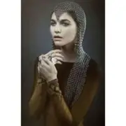 Aluminum Butted chain mail coif For Women's | Round neck Hood 10 mm 16 gauge |