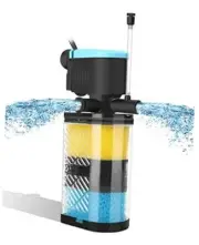 Aquarium Filter 3-Stage in-Tank Filter Internal Fish For 10-40 Gal Aquarium