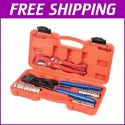 Comprehensive 33-Piece PEX Clamp Tool Kit for All PEX Sizes - Easy Cut & Connect