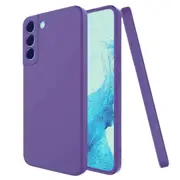 MCC For Samsung Galaxy S21 FE 5G Soft Liquid Silicone Shockproof Case Cover S21FE G990 [Dark Purple]